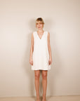 Dress in Cream with Detachable Brooch Size 8
