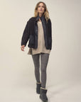 Fleece Jacket in Charcoal Grey Size T0