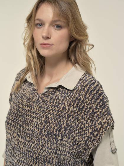 Sleeveless Chenille Jumper in Charcoal