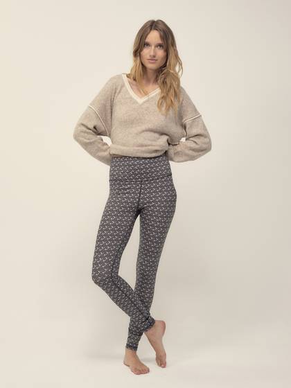 Monogram Leggings in Grey