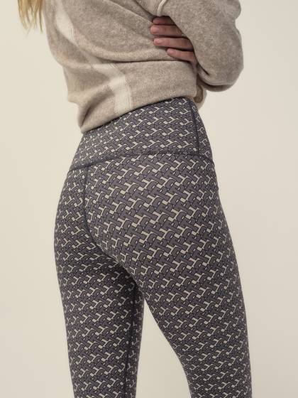 Monogram Leggings in Grey