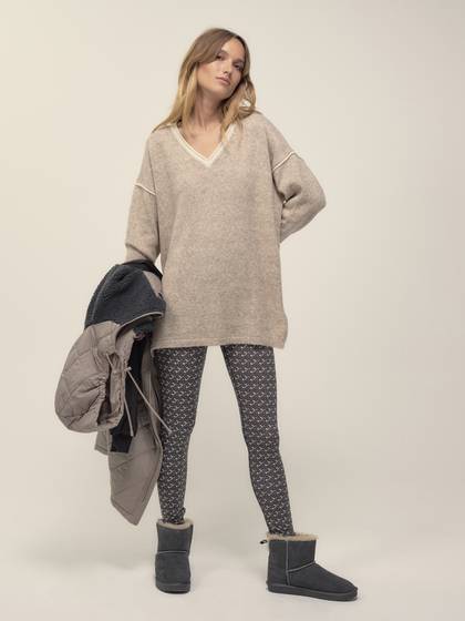 Monogram Leggings in Grey