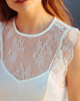 Lace Jumpsuit in Ecru Size 6