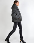 Puffer Jacket in Steel Grey T0