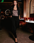 Satin band Trousers in Black Size 8, 12, 18,