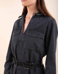Grey Denim Dress