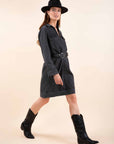 Grey Denim Dress