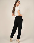 Sporty Chic Trousers in Black