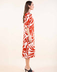 Printed Shirt Dress in Ochre OR Paprika