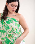 Off-Shoulder Top in Green Size 10