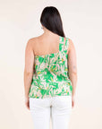 Off-Shoulder Top in Green Size 10