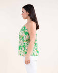 Off-Shoulder Top in Green Size 10