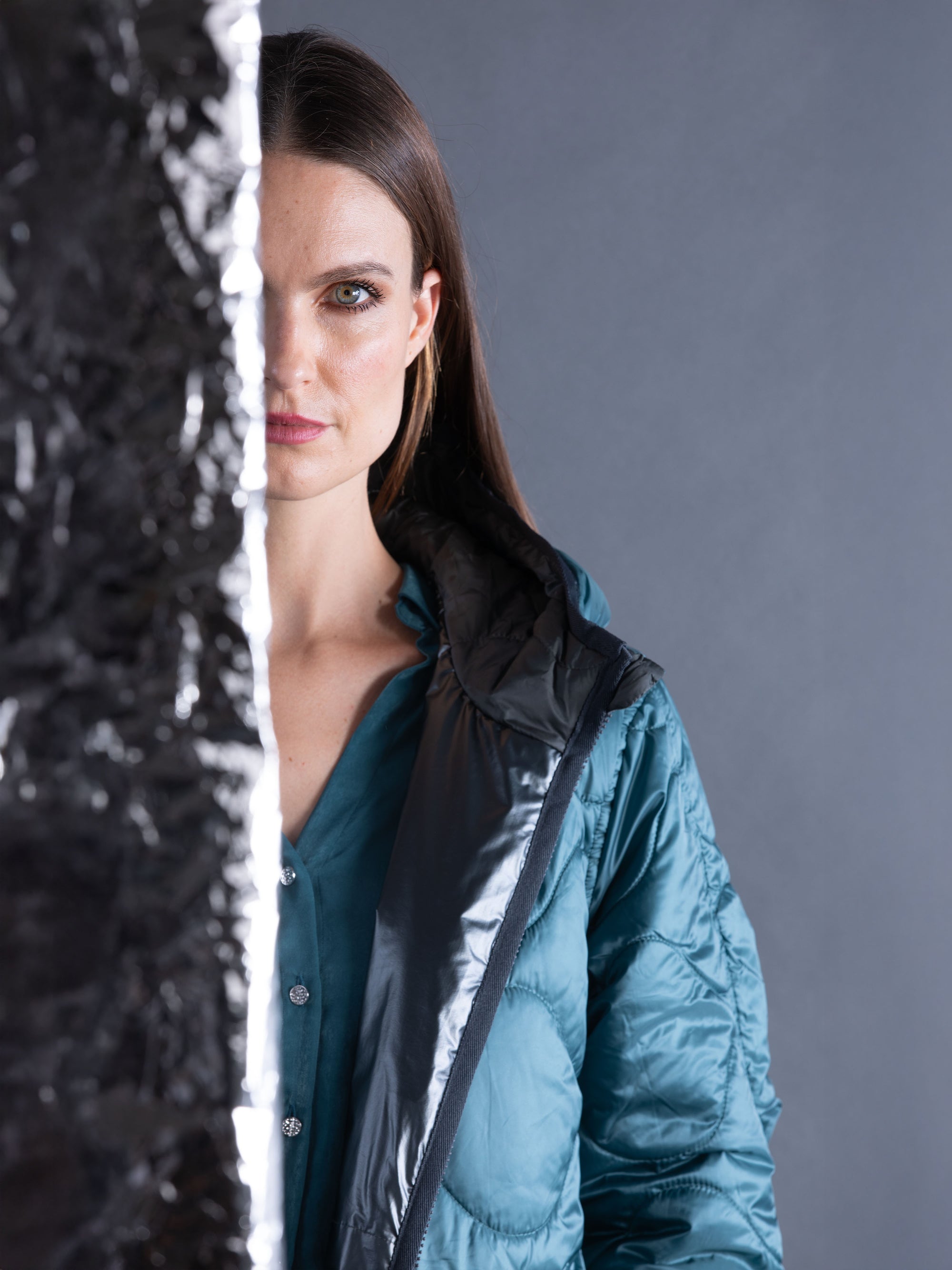 Long Quilted Reversible Coat