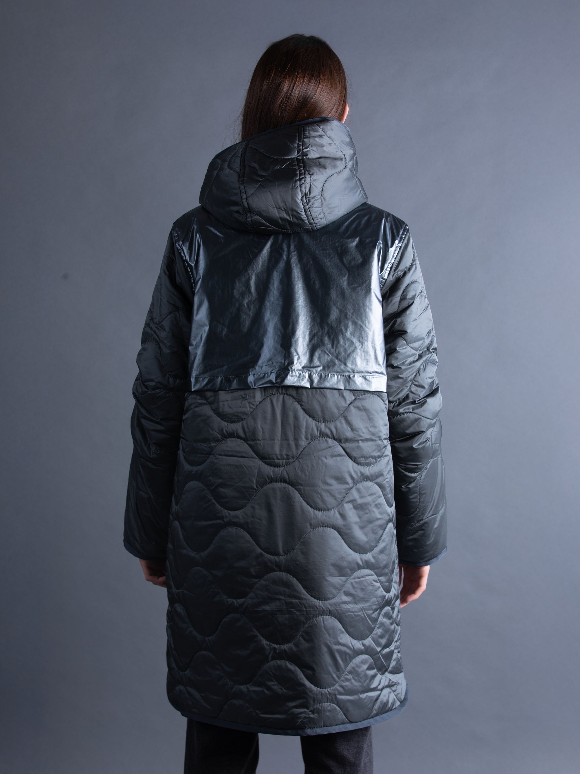 Long Quilted Reversible Coat