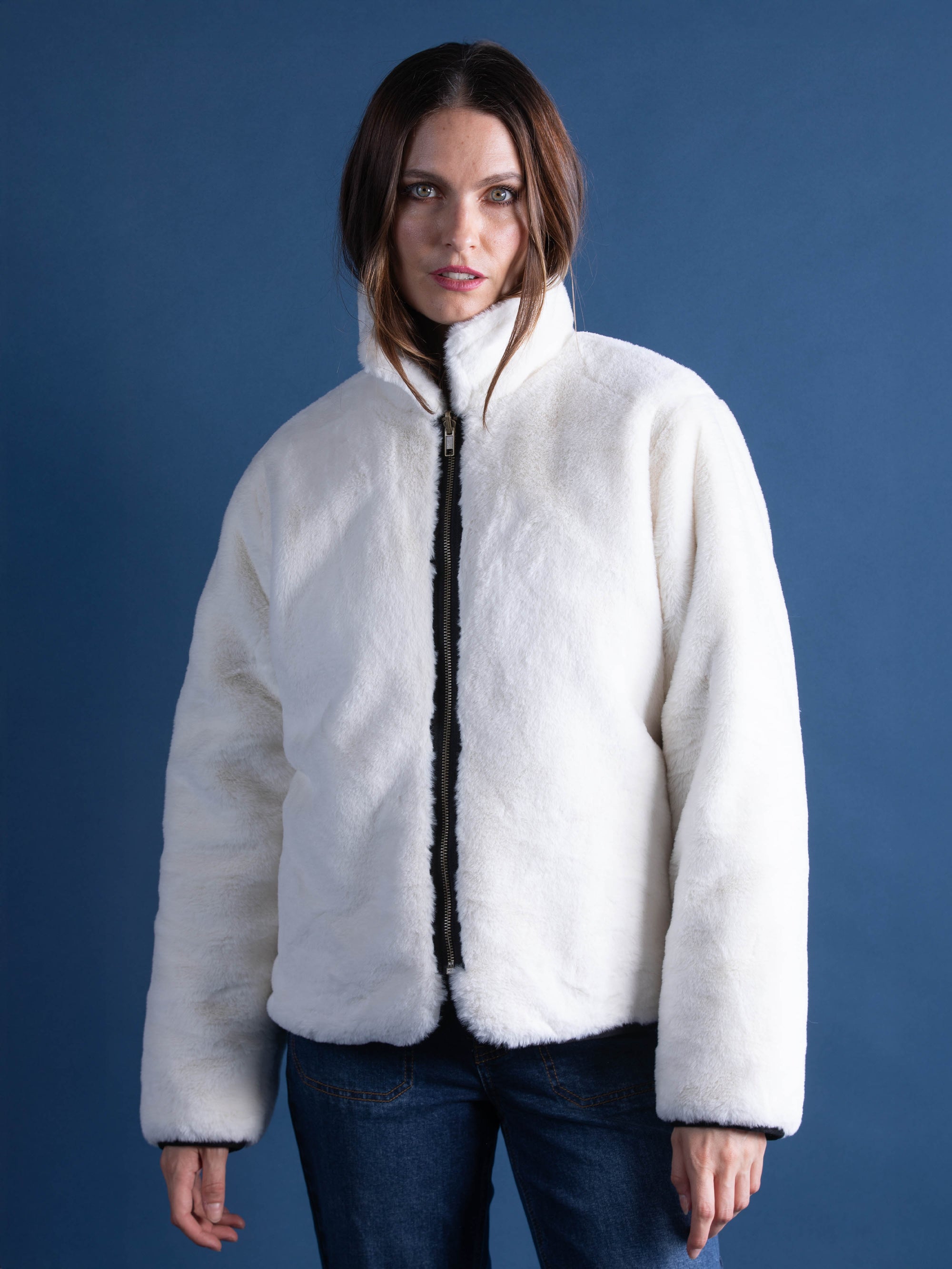 Reversible Quilted Jacket (One Side Imitation Fur)