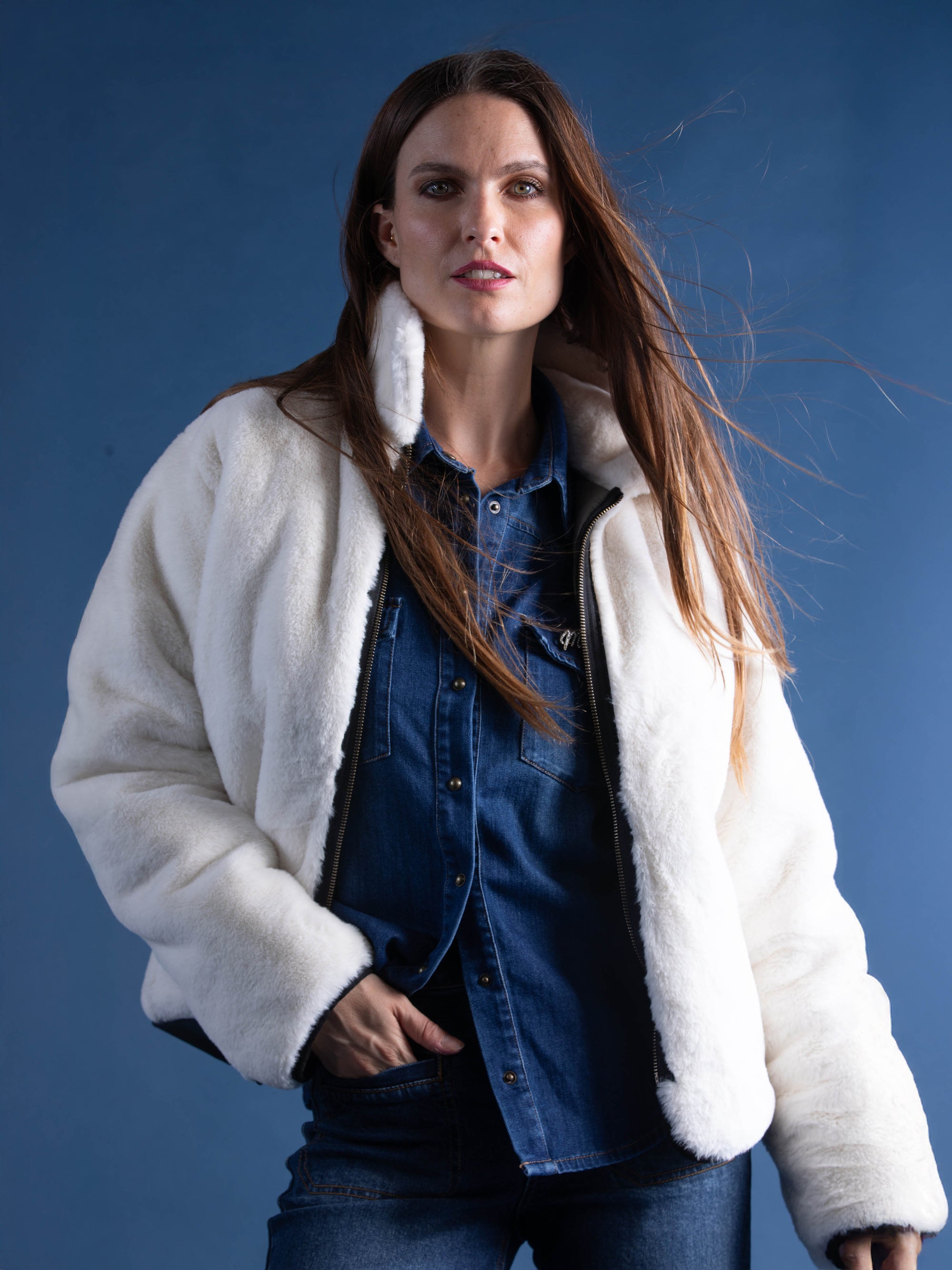 Reversible Quilted Jacket (One Side Imitation Fur)