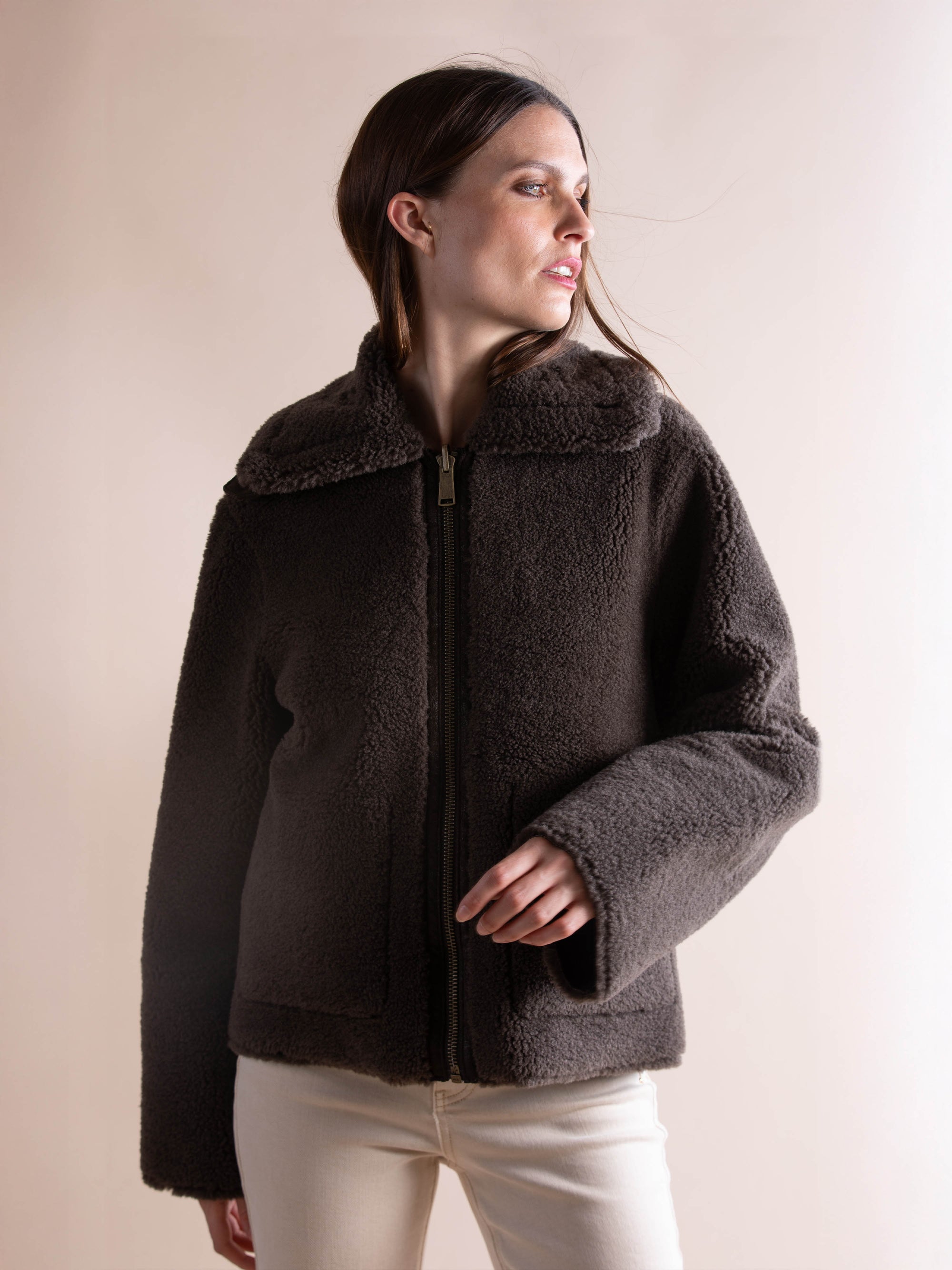 Reversible Faux Fur Shearling Jacket