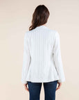 Striped Blazer in White