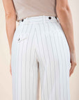 Striped Trousers in White