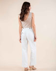 Striped Trousers in White