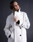 Bouclette Coat in Ivory