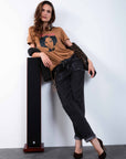 Elastic Waist Jeans in Anthracite