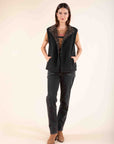 Elastic Waist Jeans in Anthracite