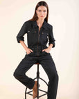 Denim Jumpsuit in Anthracite