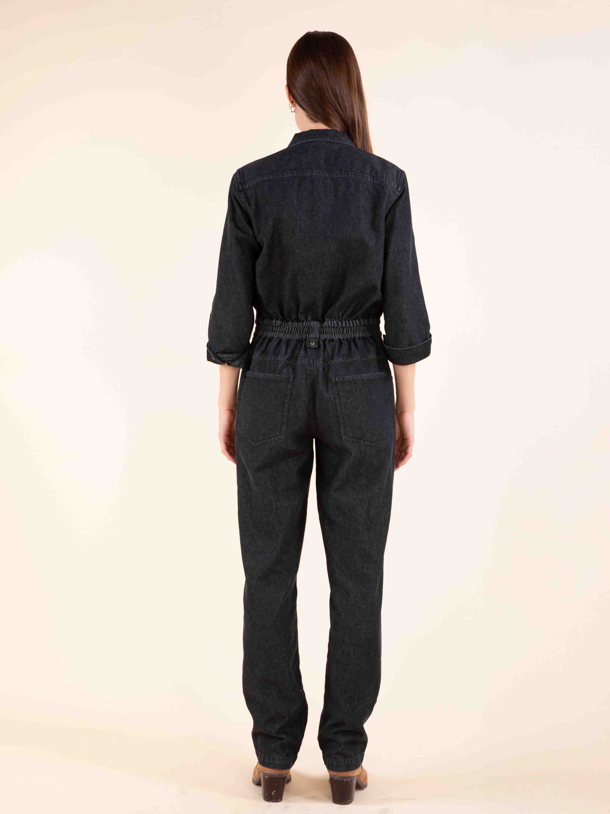 Denim Jumpsuit in Anthracite