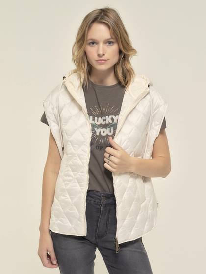 LIMITED EDITION Padded Gilet in Ecru