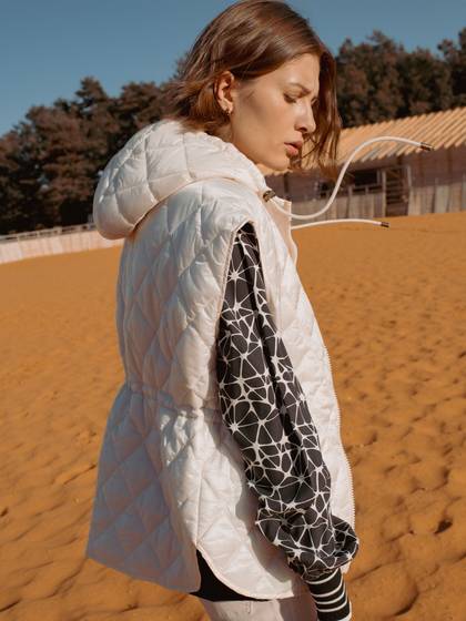 LIMITED EDITION Padded Gilet in Ecru