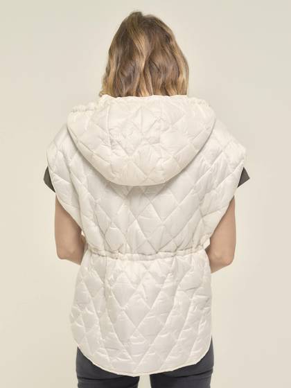 LIMITED EDITION Padded Gilet in Ecru