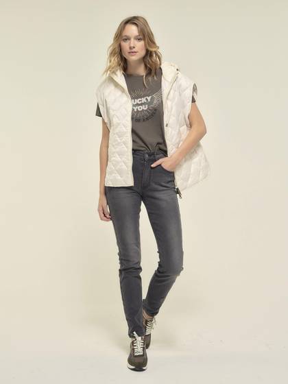 LIMITED EDITION Padded Gilet in Ecru