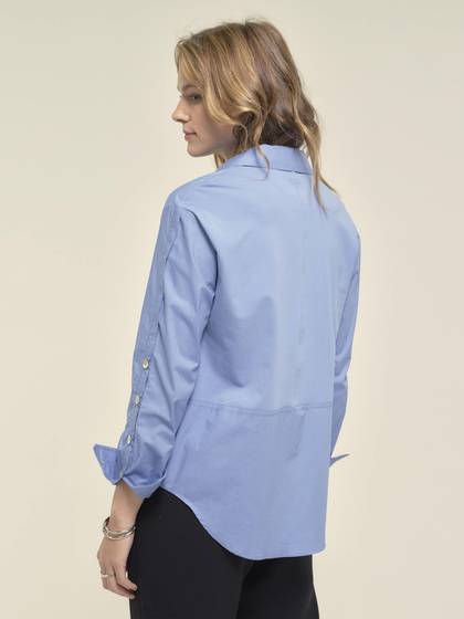 LIMITED EDITION Bi-material shirt in Blue
