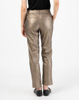 Faux Leather Trousers in Brass Size 6, 8