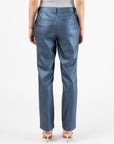 Faux Leather Trousers in Denim Blue Size 6, 20