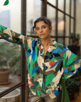 Printed Shirt in Green Size T2