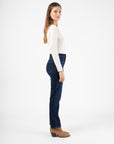 Monica Tshirt with Lace Neckline in Ecru