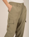 Loose Cargo Trousers in Khaki Size 4, 6, 10