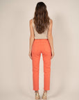 Jeans with Fancy Buttons in Coral Size 8