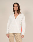 Crossed Shirt in White Size 10