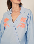 Crossed Shirt in Sky Blue Size 18, 20