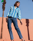 Alicia Patch Pocket Jeans in Light Denim Size 10, 20