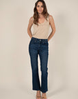 JANE Flared Blue Jeans in Raw \Denim