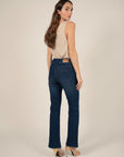 JANE Flared Blue Jeans in Raw \Denim