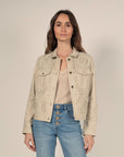 Short Macrame Jacket in Beige