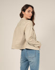 Short Macrame Jacket in Beige