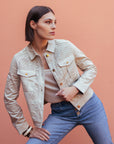 Short Macrame Jacket in Beige