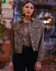 Short Macrame Jacket in Khaki