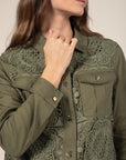 Short Macrame Jacket in Khaki
